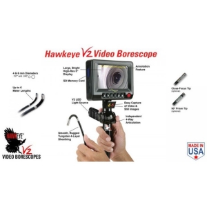 Hawkeye Video Borescope V2 with 4mm Probe 1.5m long 4-way